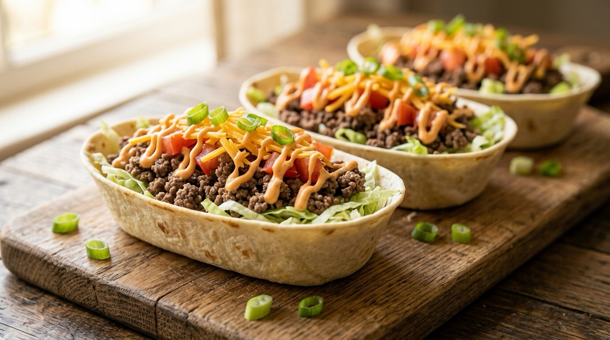 Beef Taco Boats