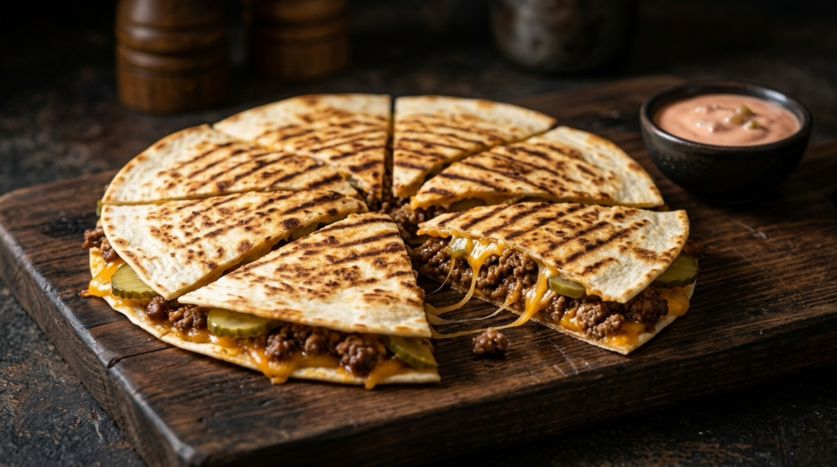 Cheeseburger Quesadilla