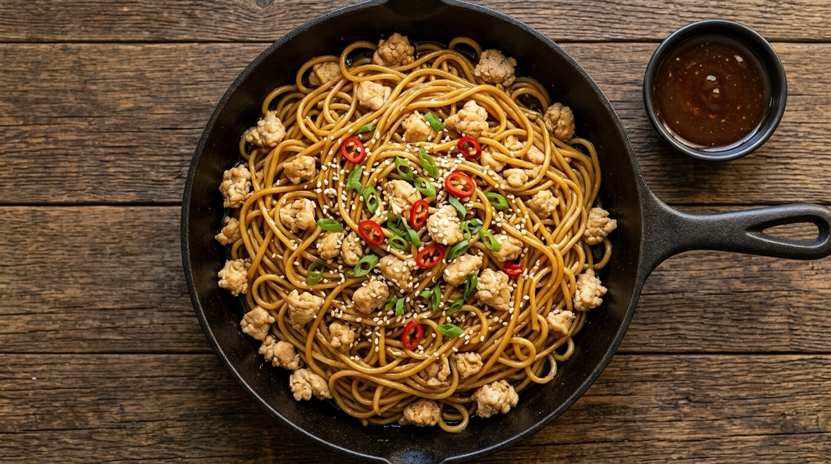 Honey Garlic Chicken Noodles