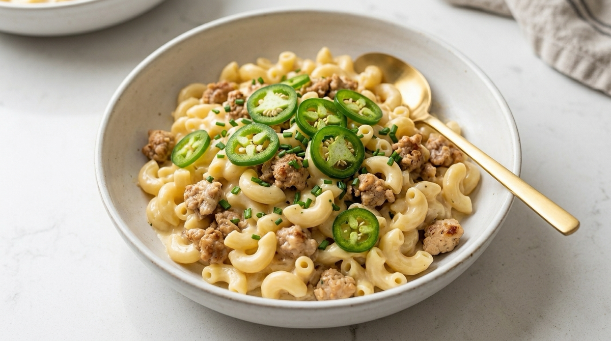 Jalapeño Popper Chicken Mac and Cheese